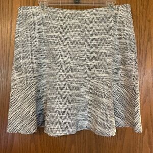 NWT White/Gray Loft skirt